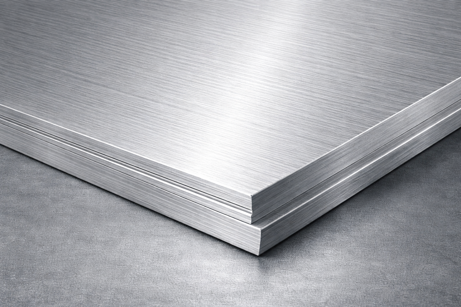 Gestapelde geborstelde aluminium platen