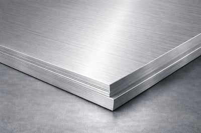 Gestapelde geborstelde aluminium platen